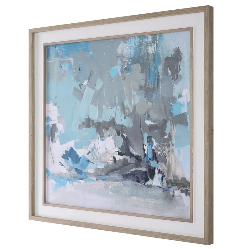 Misty Moonlight Abstract Framed Print