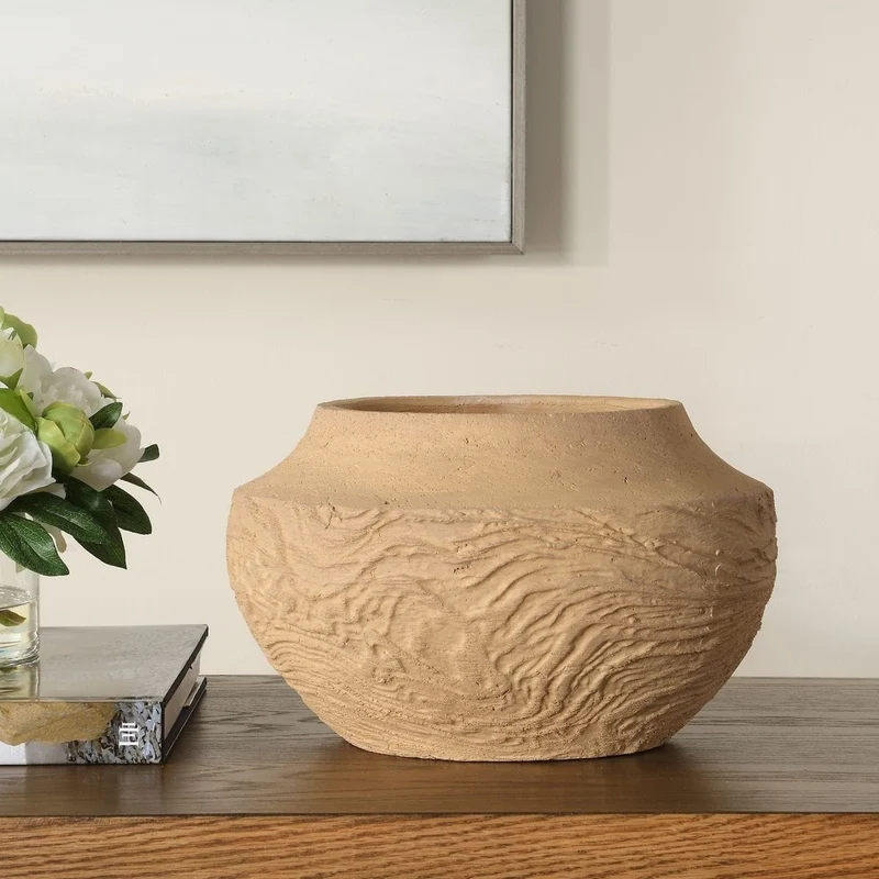 Sandstone Flow Small Terracotta Vase