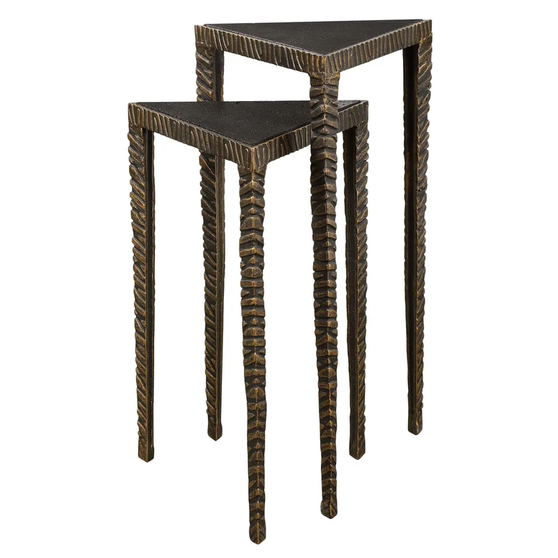 Samiria Triangular Accent Tables, S/2