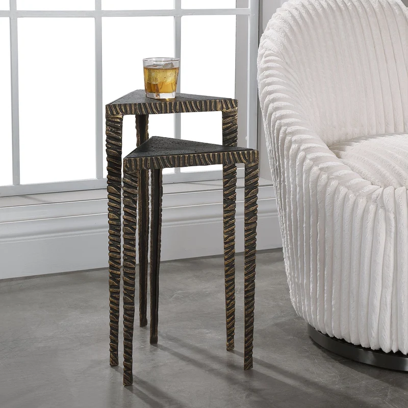 Samiria Triangular Accent Tables, S/2