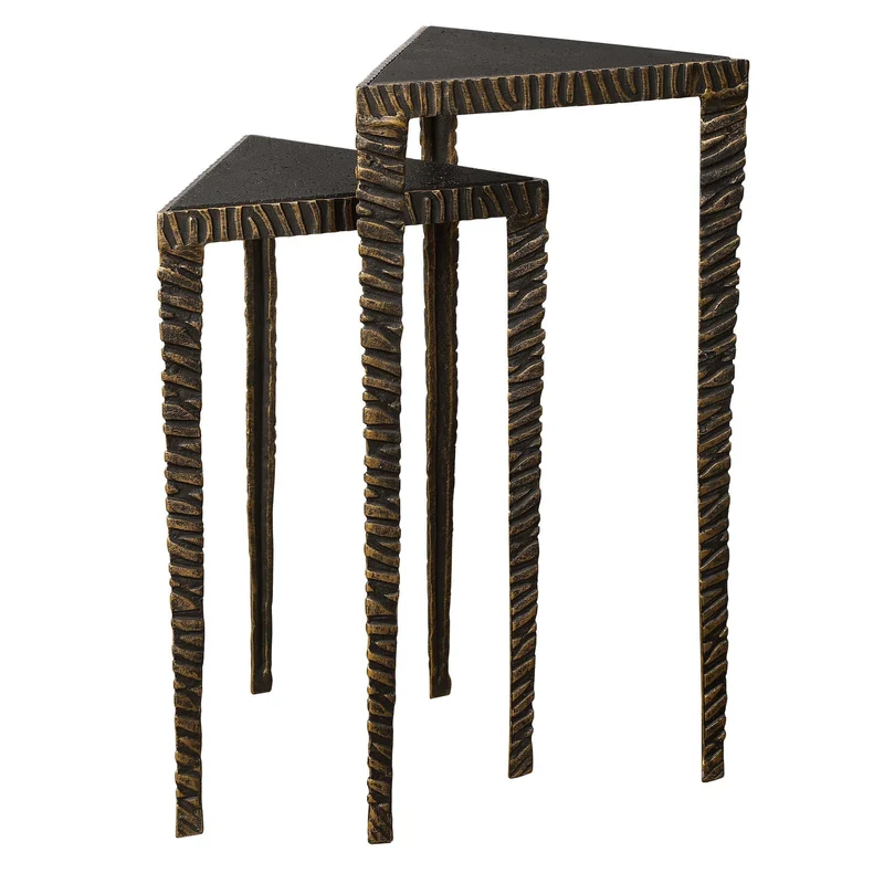 Samiria Triangular Accent Tables, S/2