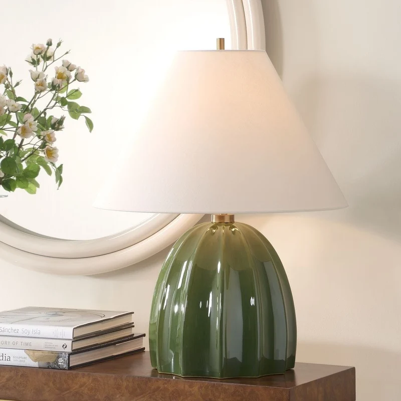 Renna Moss Green Table Lamp