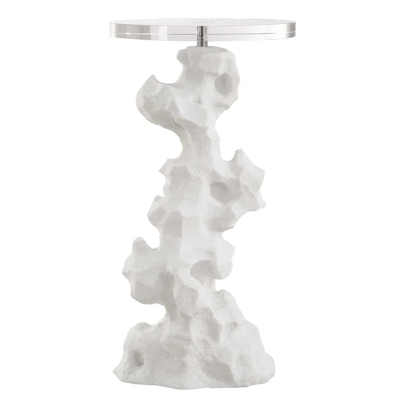 Remnant White Stone Drink Table