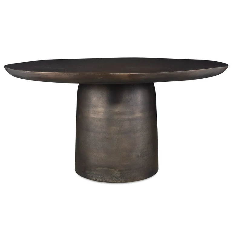 Madrone Indoor/Outdoor Dining Table in Golden Dark Bronze