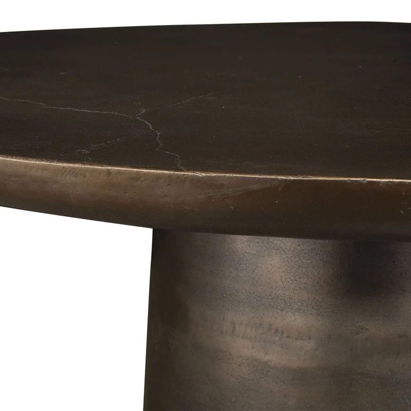Madrone Indoor/Outdoor Dining Table in Golden Dark Bronze