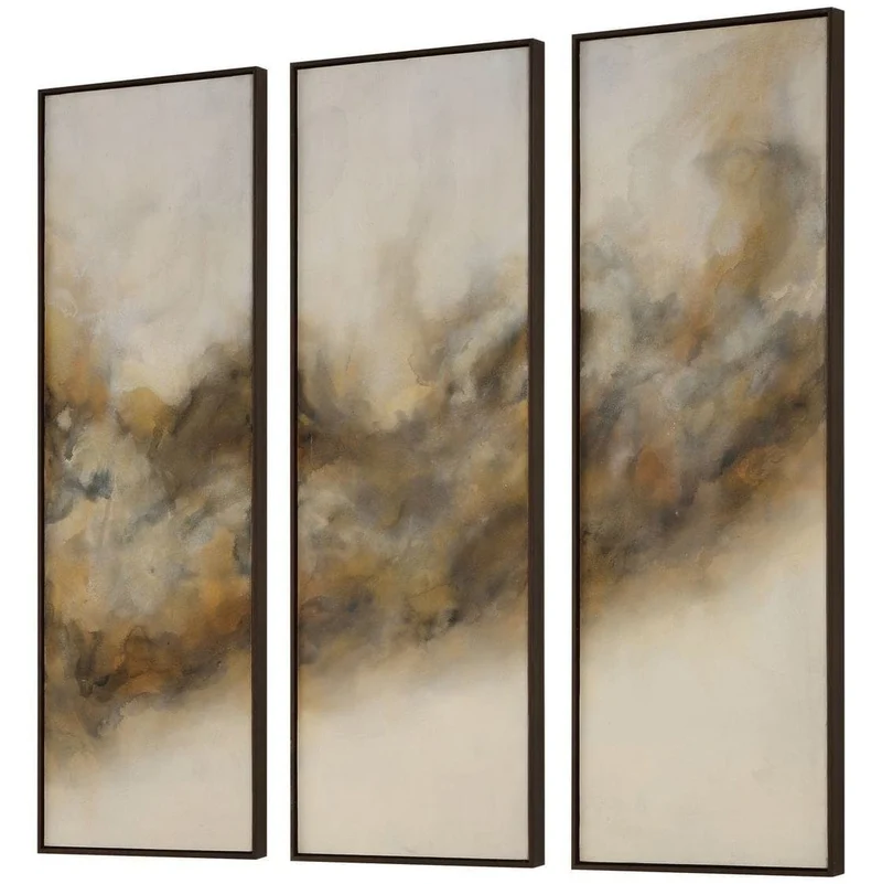 Smoke Break Hand Painted Modern Art - Set of 3