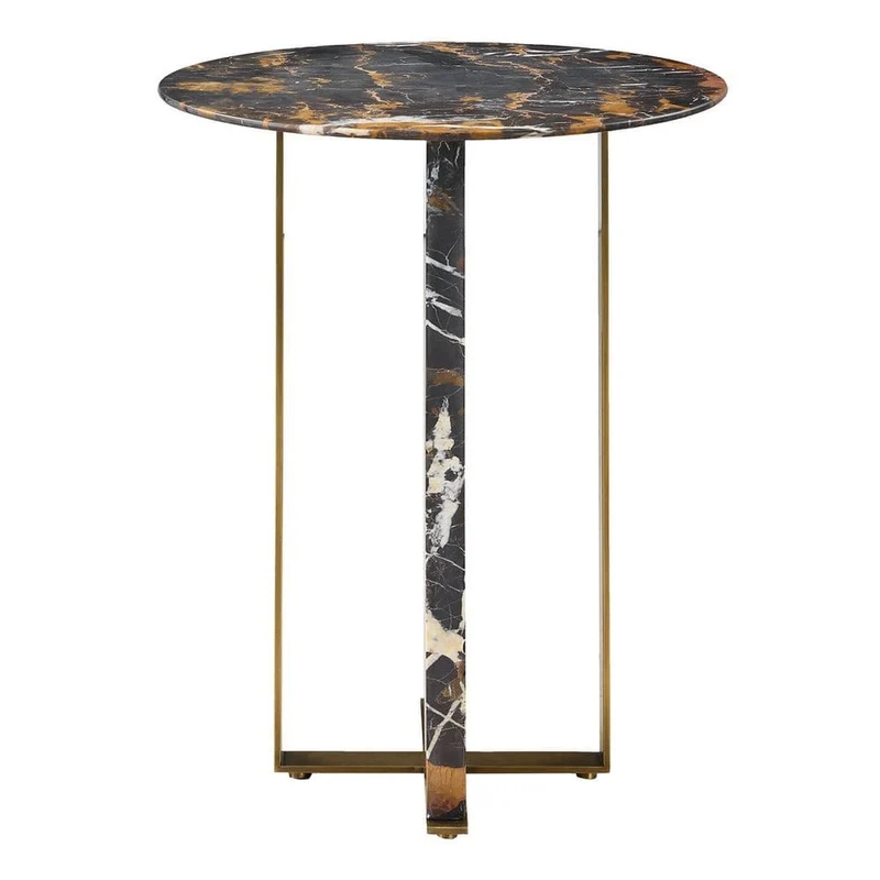 Joist Accent Table in Michelangelo Marble
