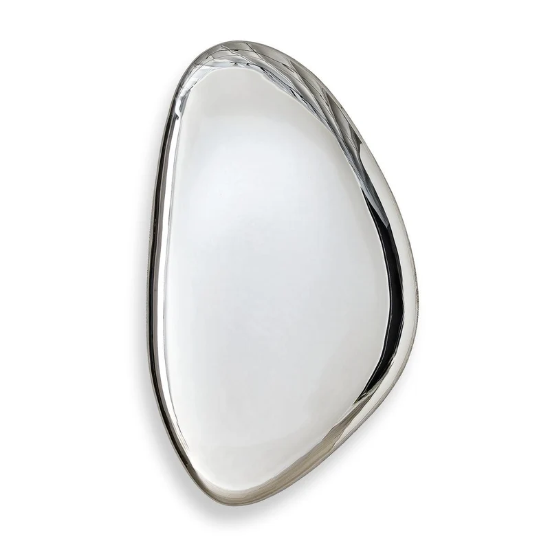 Jelly Bean Wall Sculpture Medium in Silver