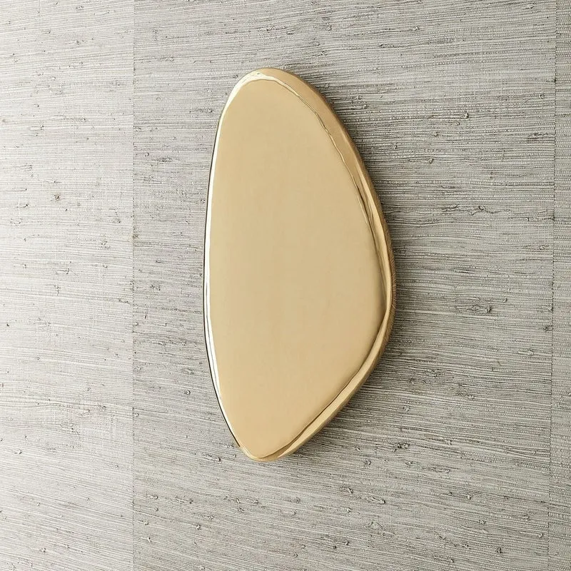 Jelly Bean Wall Sculpture Medium in Gold