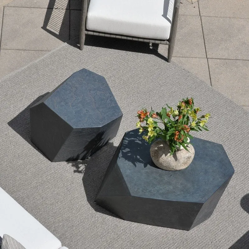 Parra Indoor/Outdoor Side Table in Slate