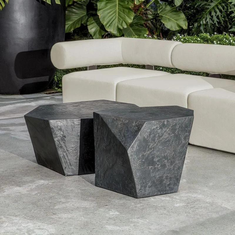 Parra Indoor/Outdoor Side Table in Slate