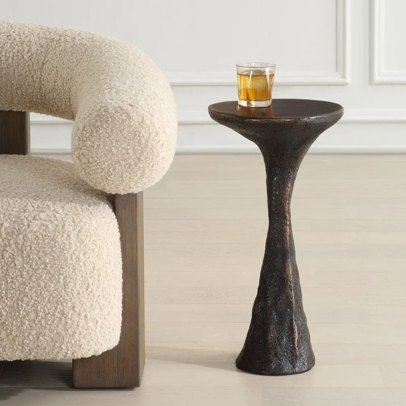 Milan Outdoor Dark Bronze Drink Table