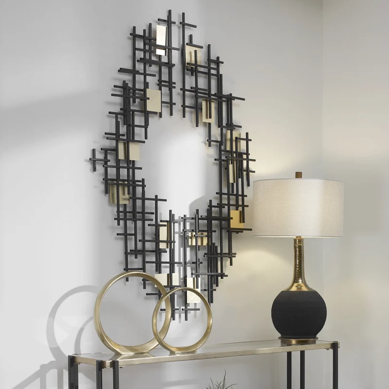 Reflection Metal Grid Wall Decor - Set of 2
