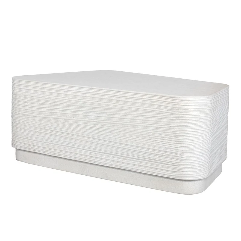 Saltwater Concrete Coffee Table in White