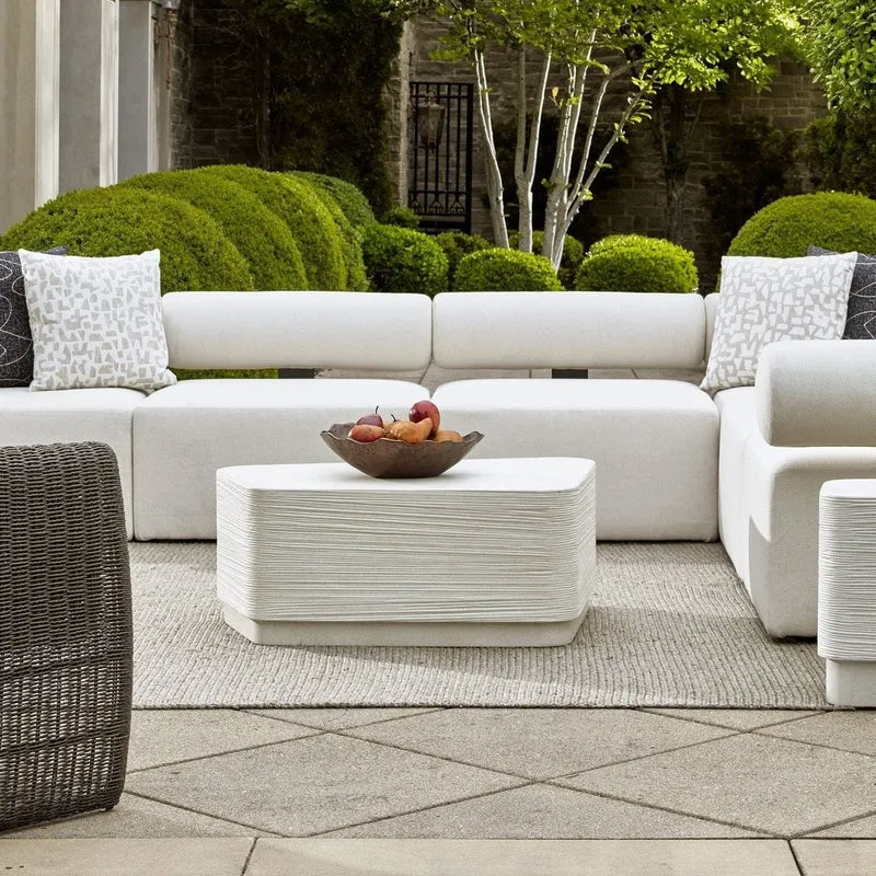 Saltwater Concrete Coffee Table in White