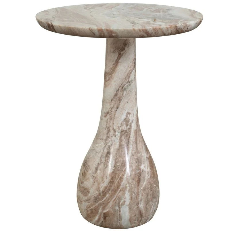 Shura Indoor-Outdoor Accent Table in Marble