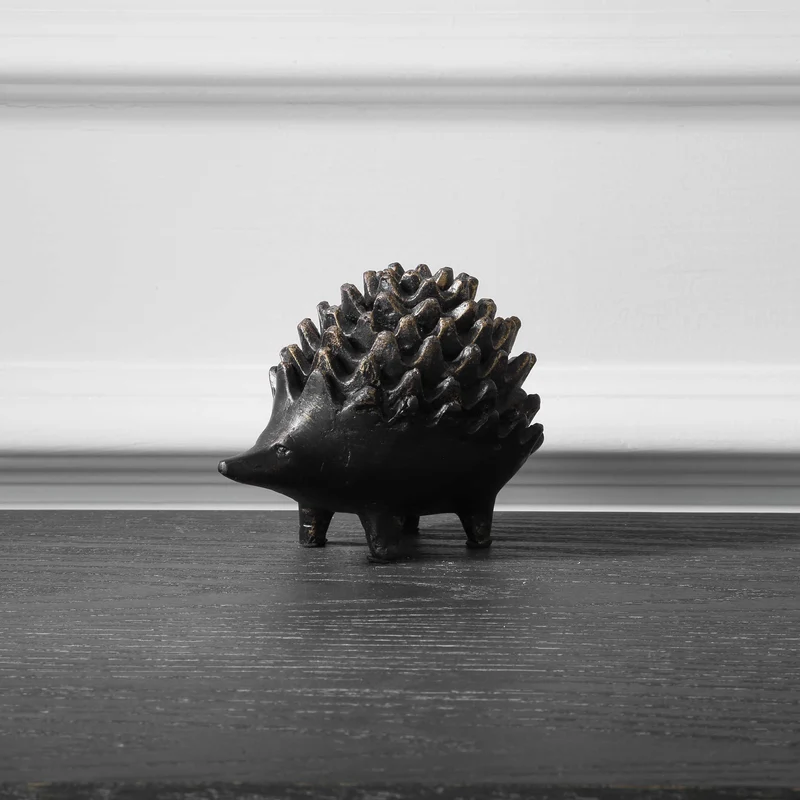 Hedging Your Bet Hedgehog Sculpture in Bronze