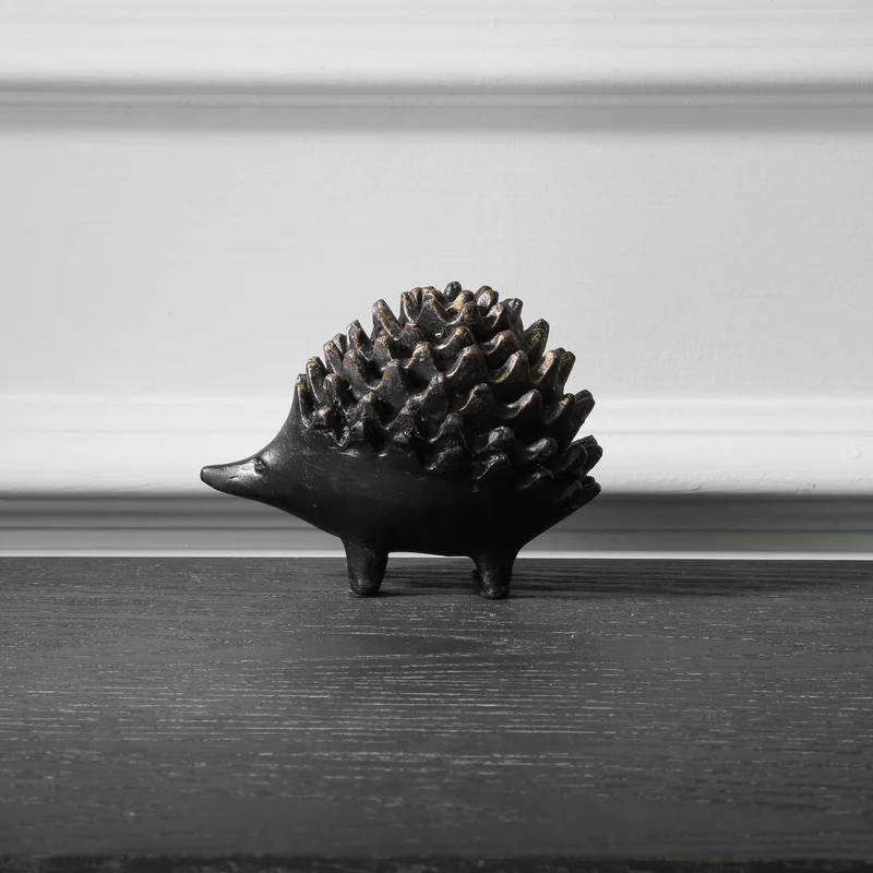 Hedging Your Bet Hedgehog Sculpture in Bronze