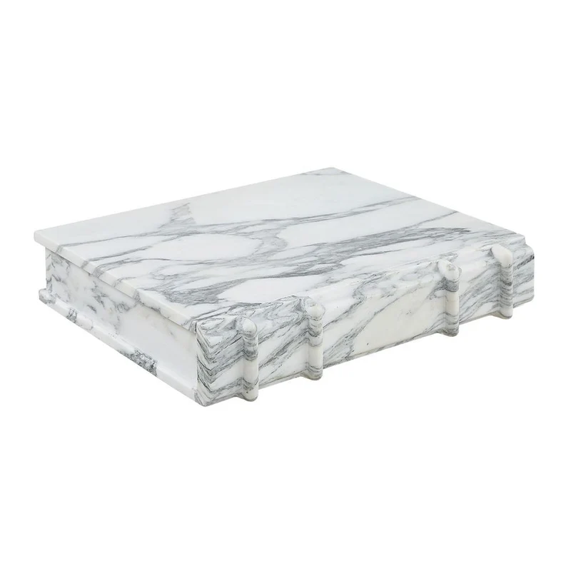 Novel Box in Arabescato Marble Small