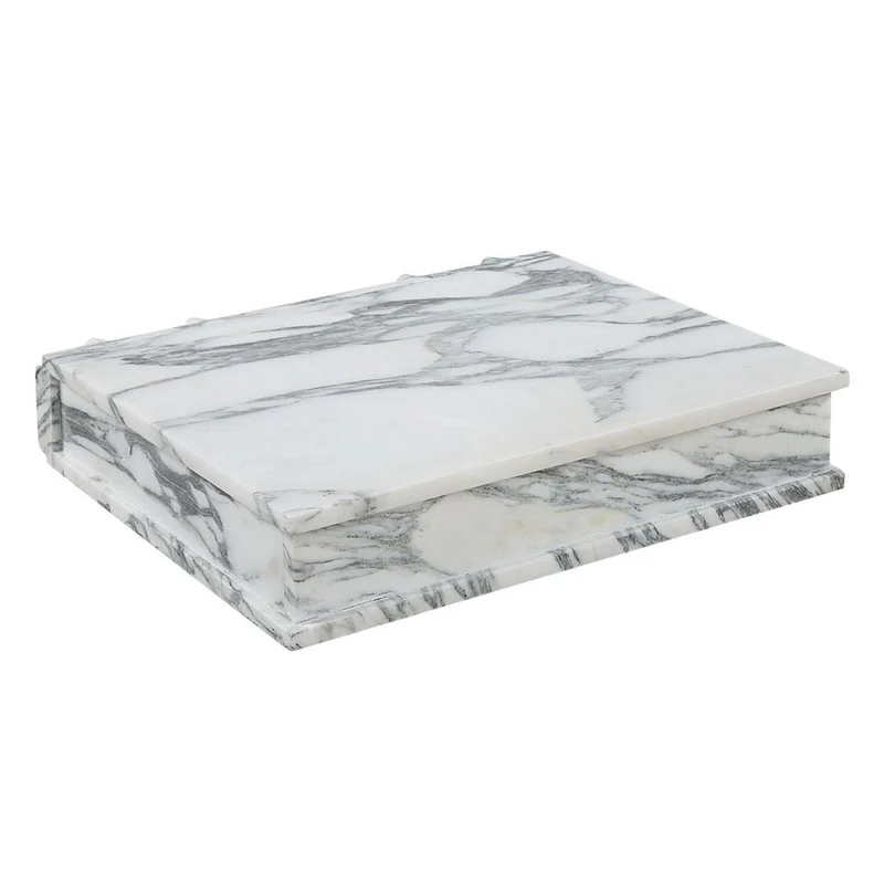 Novel Box in Arabescato Marble Small