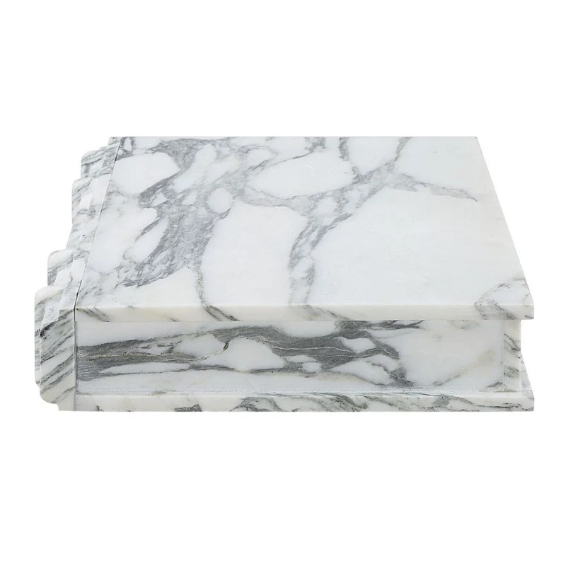 Novel Box in Arabescato Marble Small