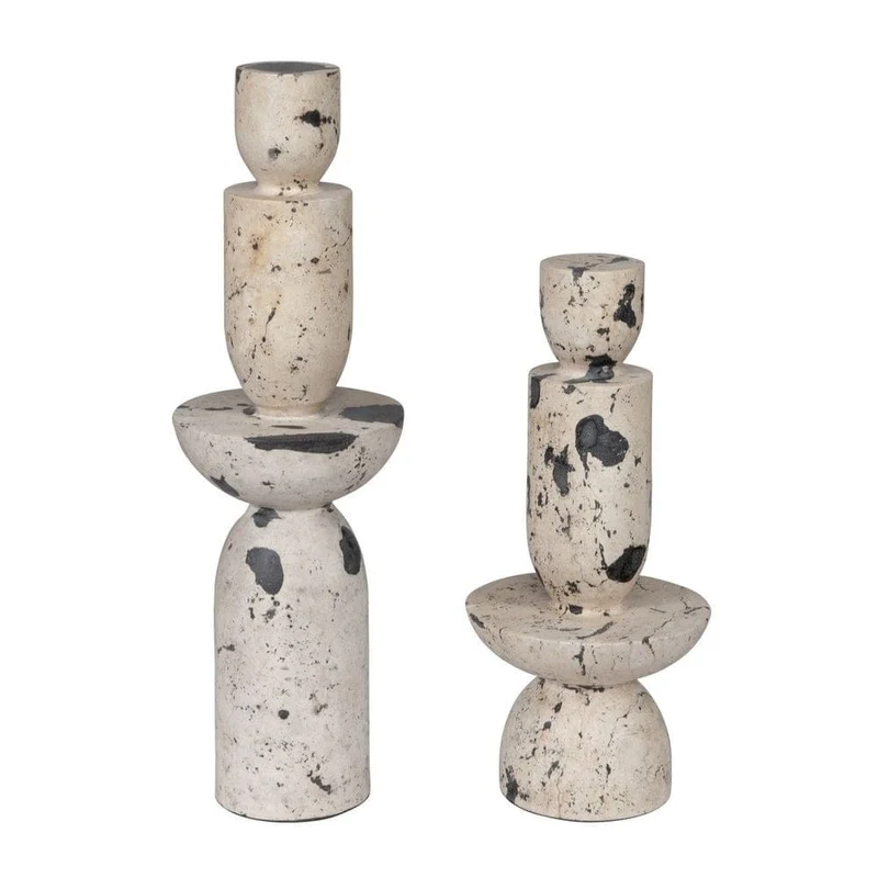 Nouveau Tower Indoor-Outdoor Sculptures Set of 2