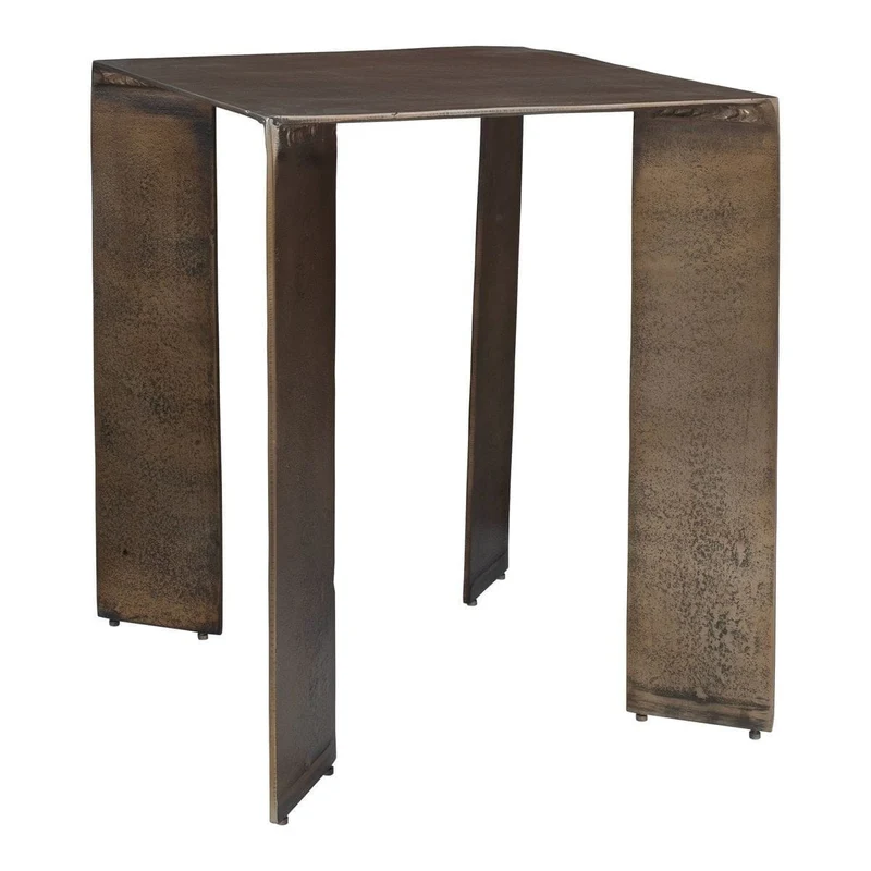 Reade Indoor-Outdoor Accent Table in Brass