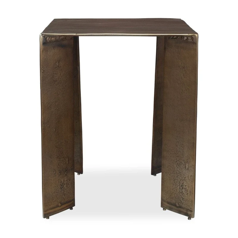 Reade Indoor-Outdoor Accent Table in Brass