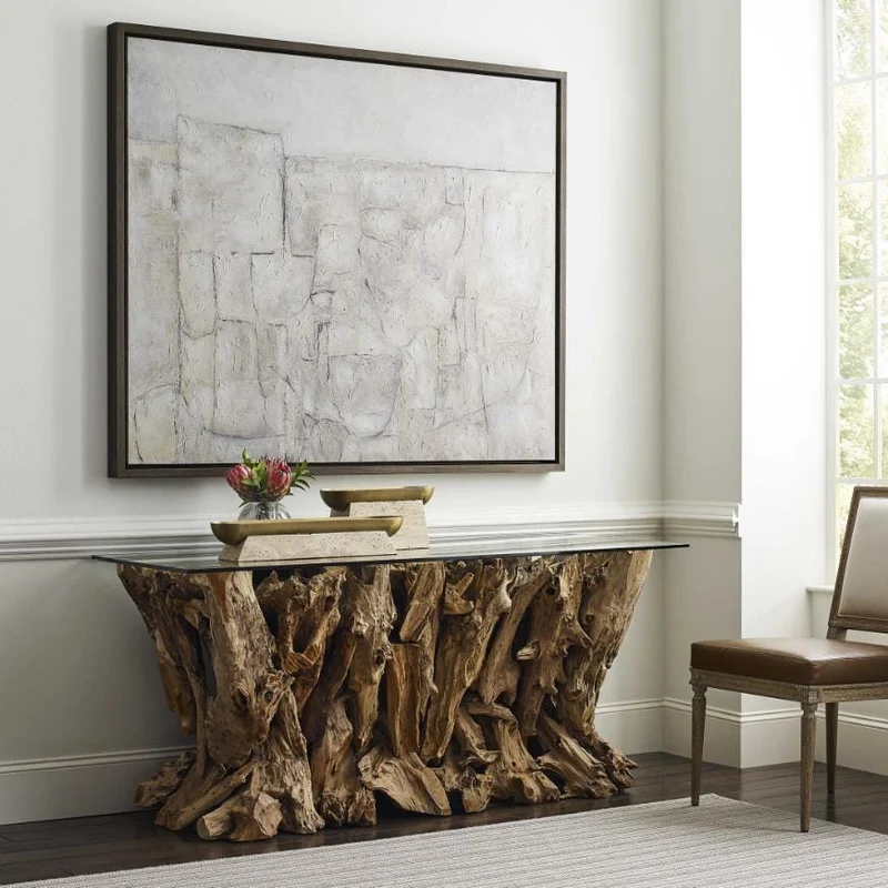 Raised Consciousness Travertine & Brass Bowl - Tall