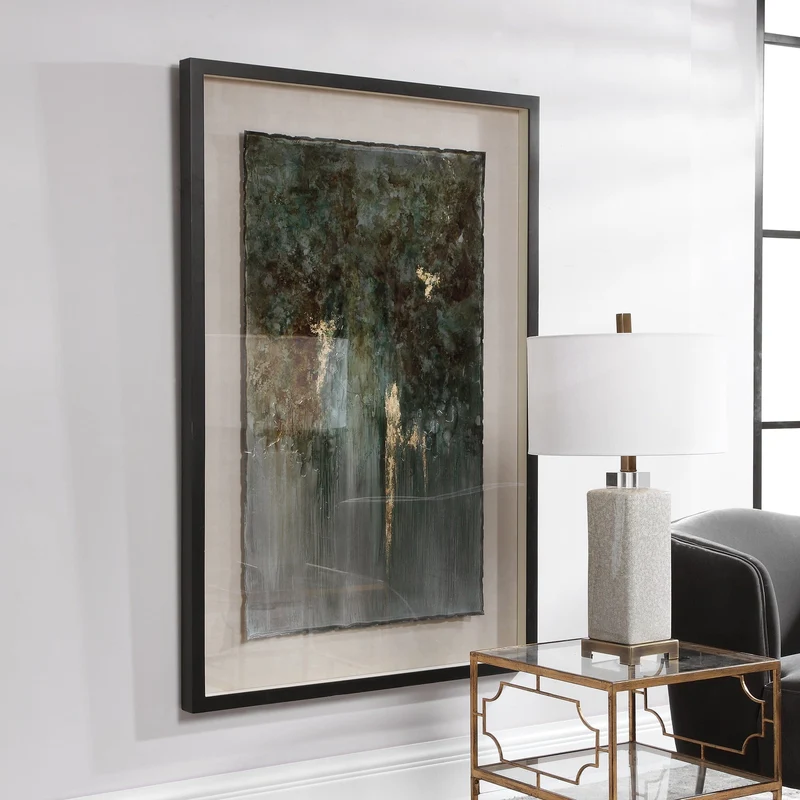 Rustic Patina Abstract Shadow Box