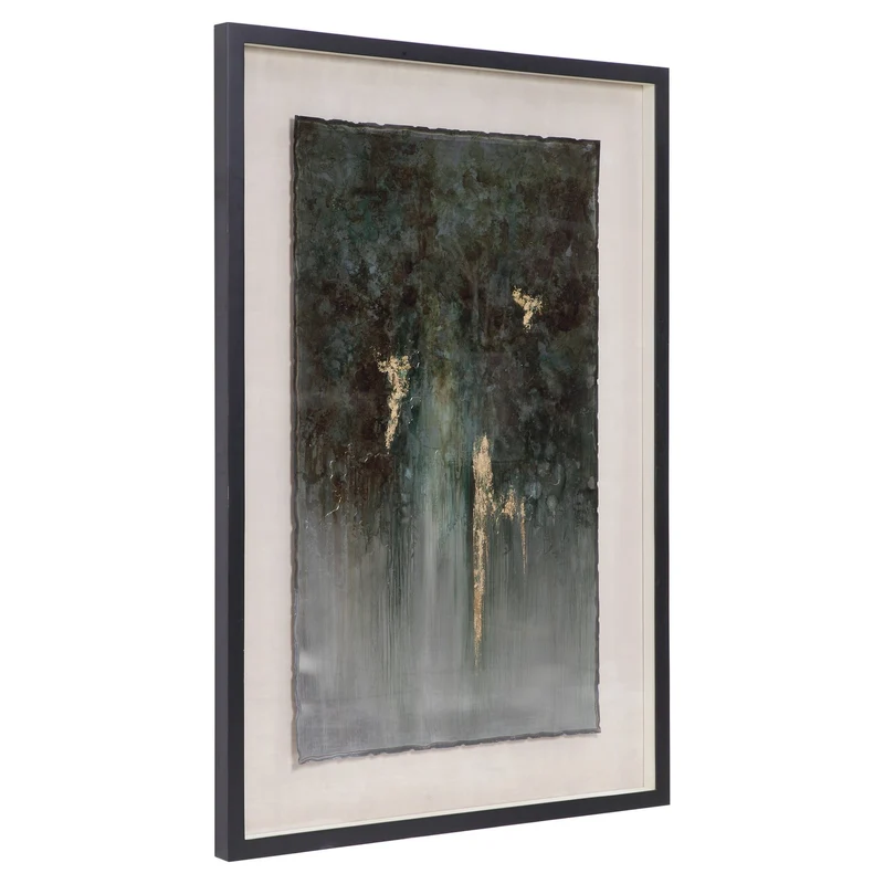 Rustic Patina Abstract Shadow Box