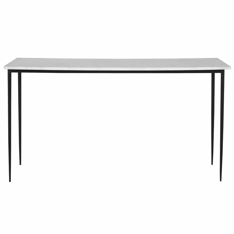 Nightfall White Marble Console Table