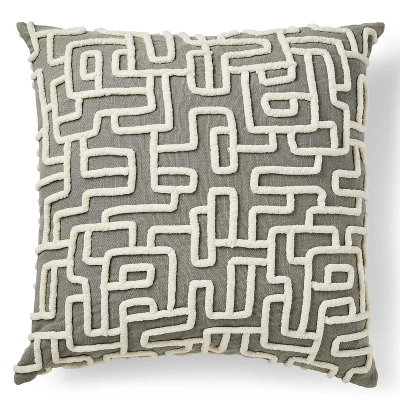 Labyrinth Cushion - Gray