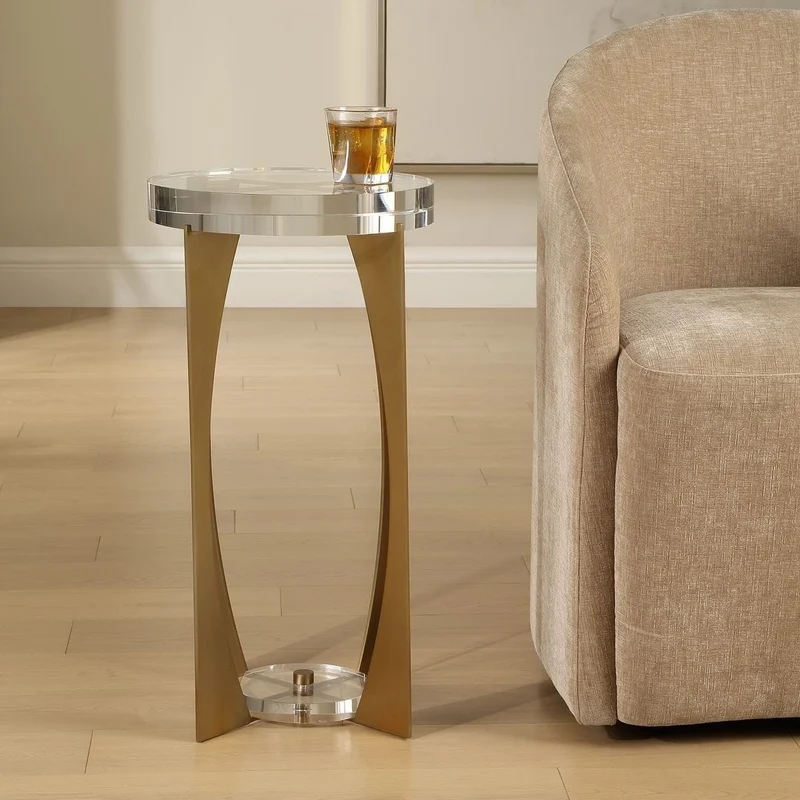 Kolkata Accent Table in Brass