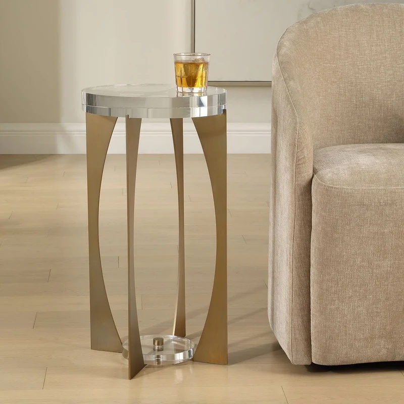 Kolkata Accent Table in Brass