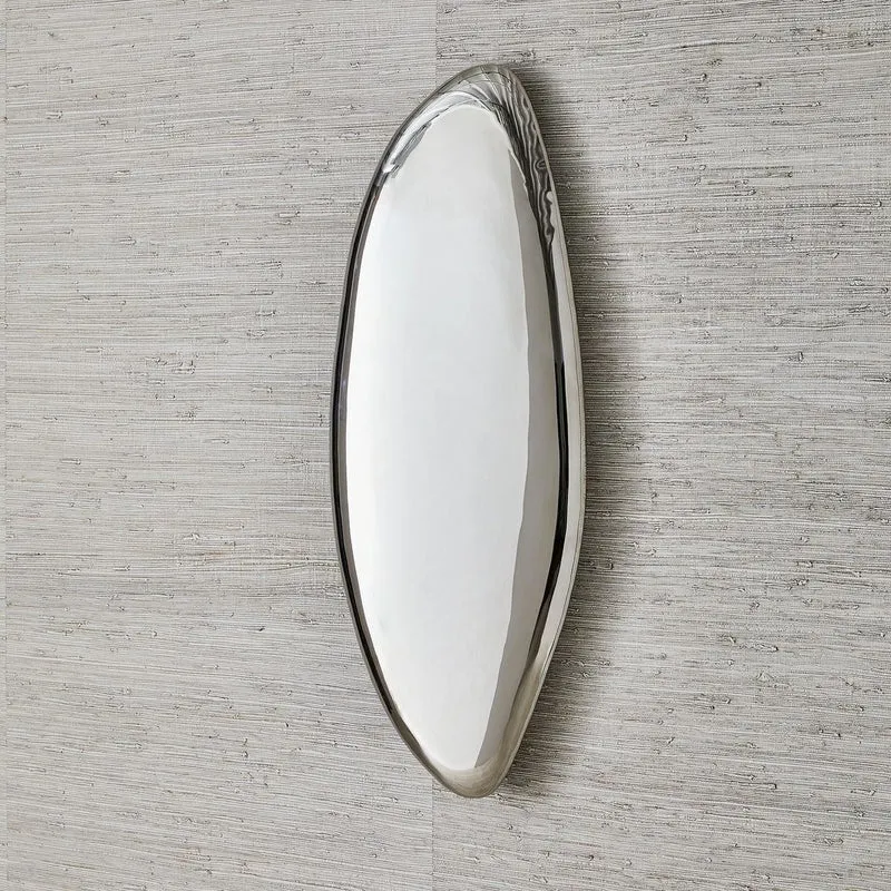 Jelly Bean Wall Sculpture Large in Silver