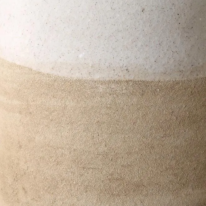 Ivory Sands Ceramic Vases, Set of 2