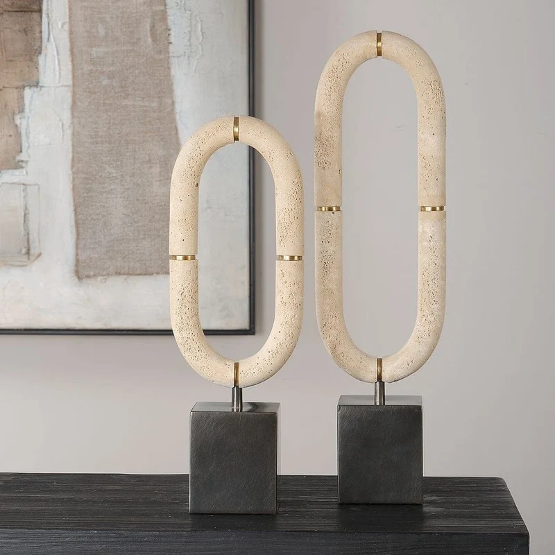 Oval Fusion Sculptures Set of 2