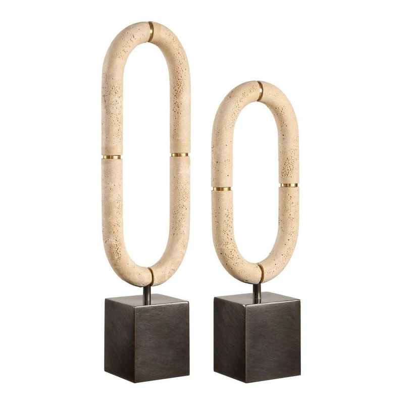 Oval Fusion Sculptures Set of 2