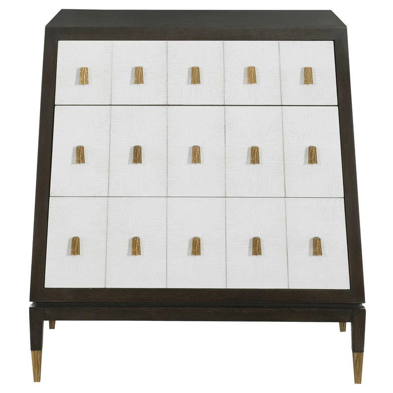 Pyramid Chest of Drawers in White