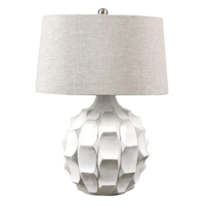 Guerina Scalloped Lamp - White