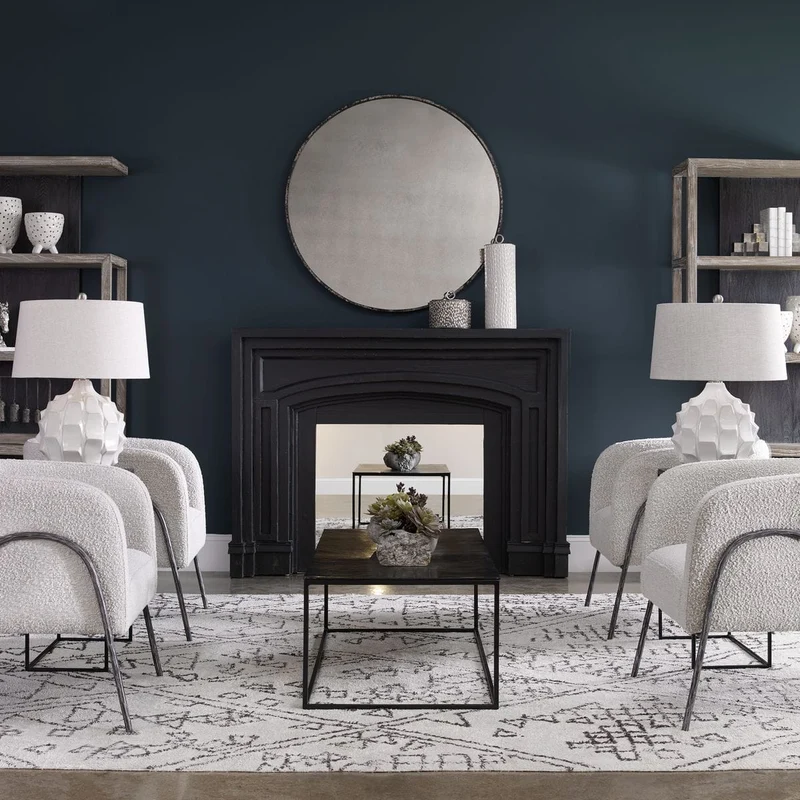 Guerina Scalloped Lamp - White