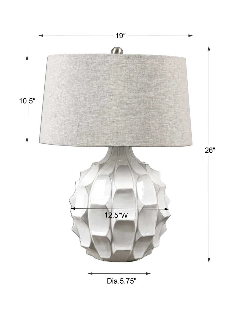 Guerina Scalloped Lamp - White