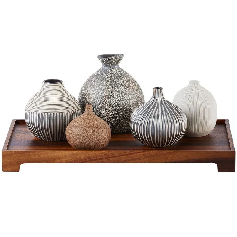 Nestling Vases in Coffee - Set of 5