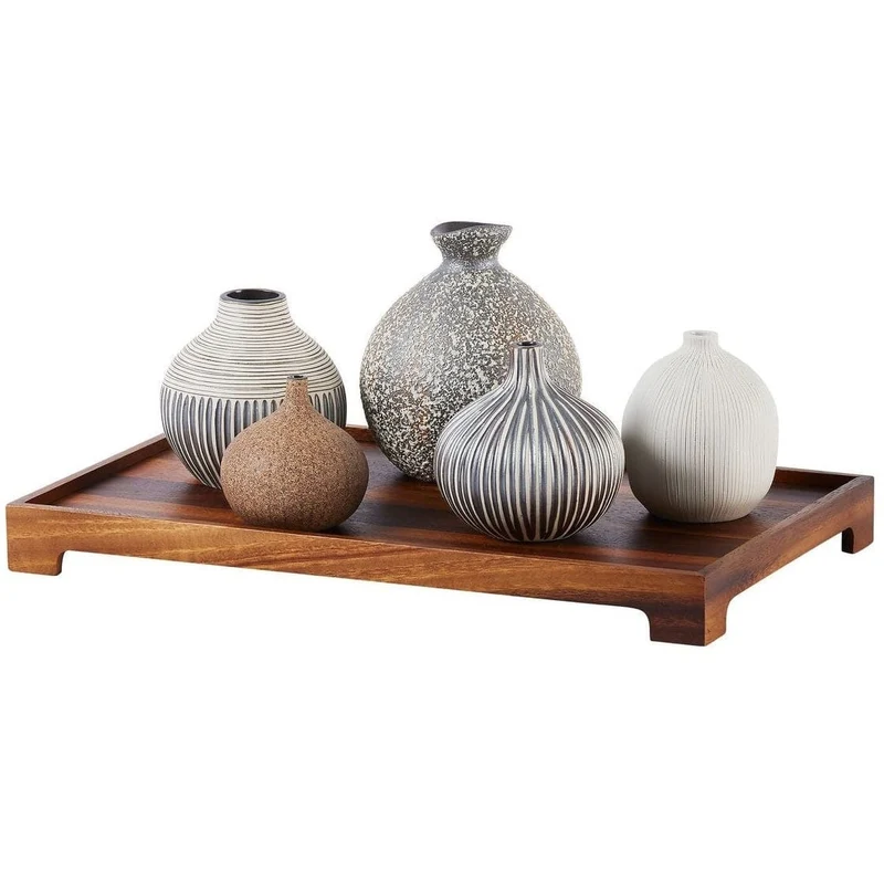 Nestling Vases in Coffee - Set of 5