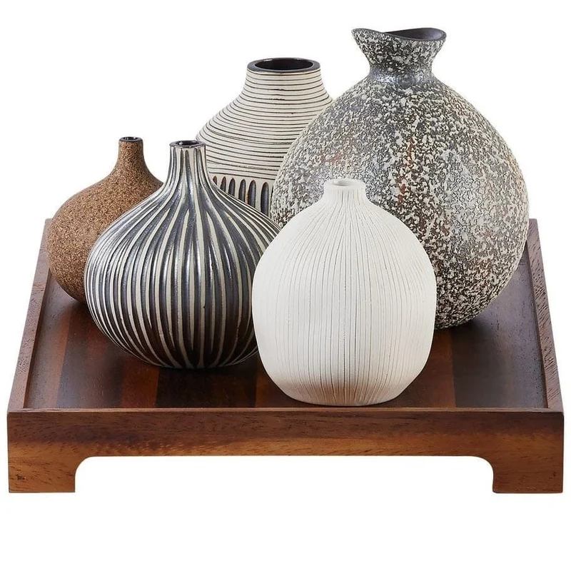 Nestling Vases in Coffee - Set of 5