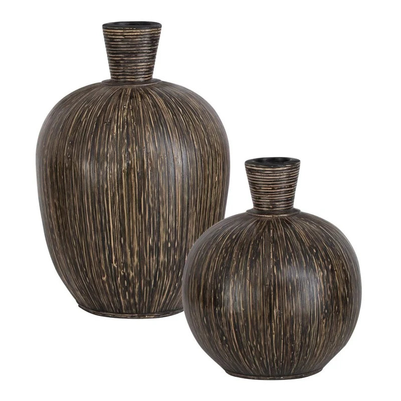 Islander Black Vases Set of 2