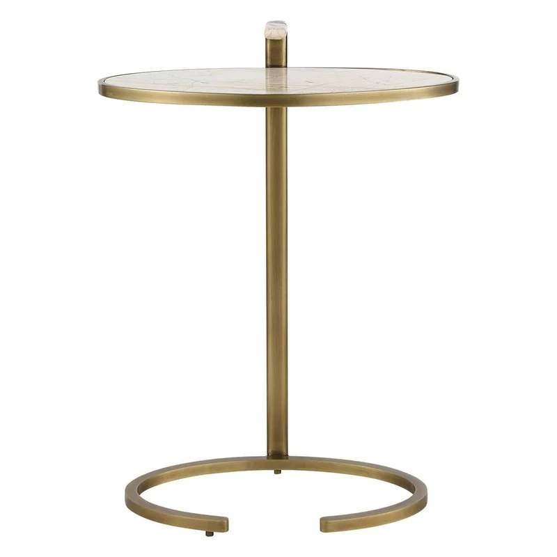 Marbled Pull Up Accent Table