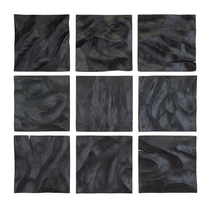 Malosi Black Wood Wall Decor - Set of 9