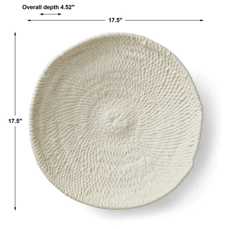 Legacy Basket Wall-Mounted Ceramic Bowl in White